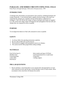 PARALLEL AND SERIES CIRCUITS USING FUEL CELLS INTRODUCTION
