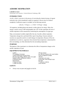 AEROBIC RESPIRATION INTRODUCTION