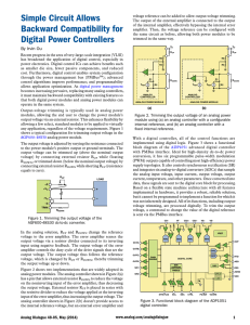 Simple Circuit Allows Backward Compatibility for Digital Power Controllers By Irvin Ou