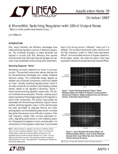 Application Note 70 October 1997 A Monolithic Switching Regulator with 100