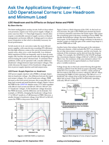 Ask the Applications Engineer—41 LDO Operational Corners: Low Headroom and Minimum Load