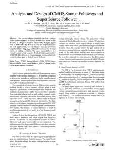 Analysis and Design of CMOS Source Followers and Super Source Follower