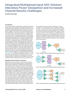 Integrated Multiplexed Input ADC Solution Alleviates Power Dissipation and Increased