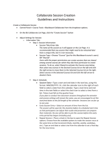 Collaborate Session Creation   Guidelines and Instructions 
