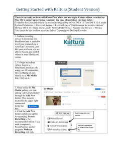 Getting Started with Kaltura(Student Version)
