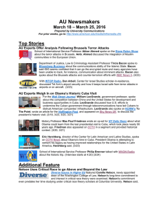AU Newsmakers  Top Stories – March 25, 2016
