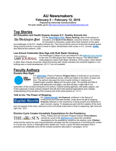 AU Newsmakers  Top Stories – February 12, 2016