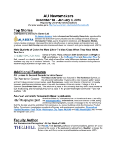 AU Newsmakers Top Stories – January 8, 2016 December 18