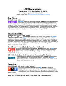 AU Newsmakers  Top Story – December 18, 2015