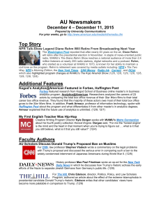 AU Newsmakers  Top Story – December 11, 2015