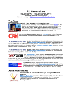 AU Newsmakers  Top Story – November 20, 2015