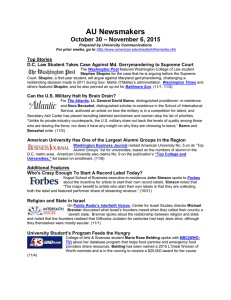 AU Newsmakers – November 6, 2015 October 30