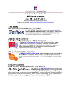 AU Newsmakers Top Story – July 31, 2015 July 24