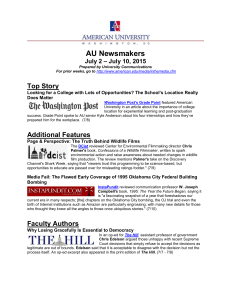 AU Newsmakers Top Story – July 10, 2015 July 2