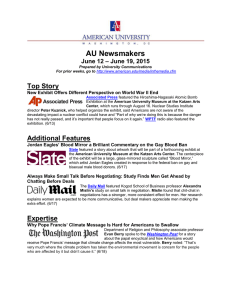 AU Newsmakers Top Story – June 19, 2015 June 12