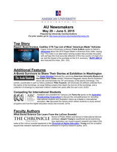 AU Newsmakers Top Story – June 5, 2015 May 29