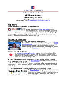 AU Newsmakers Top Story – May 15, 2015 May 8