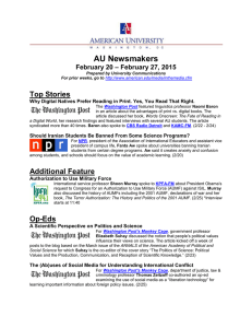AU Newsmakers Top Stories – February 27, 2015 February 20