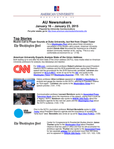 AU Newsmakers Top Stories – January 23, 2015 January 16