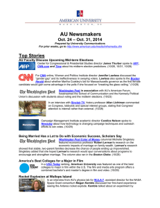 AU Newsmakers Top Stories – Oct. 31, 2014