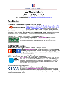 AU Newsmakers Top Stories – Sept. 19, 2014
