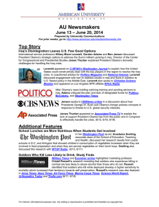 AU Newsmakers Top Story – June 20, 2014 June 13