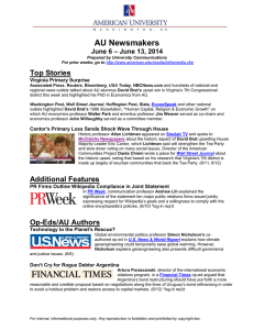 AU Newsmakers Top Stories – June 13, 2014 June 6