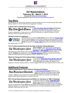 AU Newsmakers Top Story – March 7, 2014 February 28