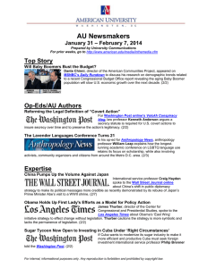 AU Newsmakers Top Story – February 7, 2014 January 31