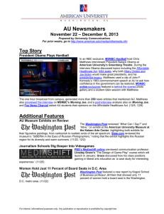 AU Newsmakers Top Story – December 6, 2013 November 22