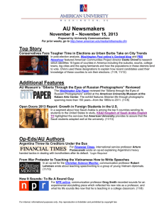 AU Newsmakers Top Story – November 15, 2013 November 8