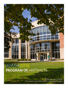 URAC 2016 • PROGRAM OF