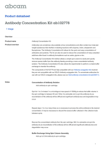 Antibody Concentration Kit ab102778 Product datasheet 1 Image Overview