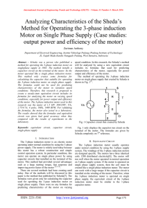 Analyzing Characteristics of the Sheda‟s Method for Operating the 3-phase induction