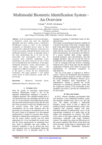 Multimodal Biometric Identification System - An Overview N.Gopal , Dr.R.K. Selvakumar