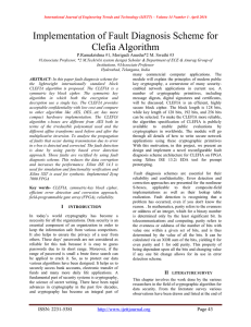 Implementation of Fault Diagnosis Scheme for Clefia Algorithm