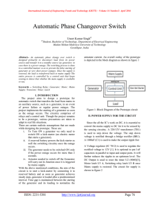 Automatic Phase Changeover Switch  Uneet Kumar Singh