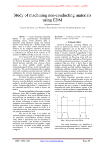 Study of machining non-conducting materials using EDM  Mayank Srivastava