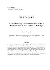 Mini Project 3 Understanding The Mathematics of HIV Transmission In Concentrated Settings CoMPLEX