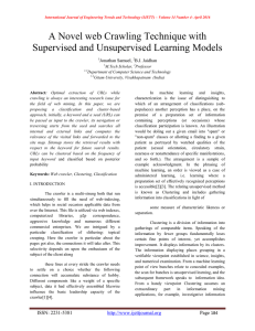 A Novel web Crawling Technique with Supervised and Unsupervised Learning Models