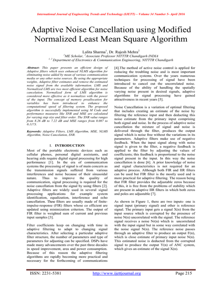 adaptive-noise-cancellation-using-modified-normalized-least-mean-square