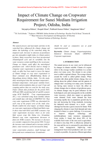 Impact of Climate Change on Cropwater Requirement for Sunei Medium Irrigation