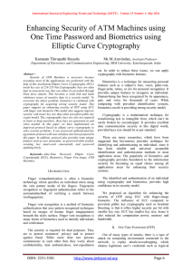 Enhancing Security of ATM Machines using Elliptic Curve Cryptography