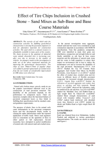 Effect of Tire Chips Inclusion in Crushed Course Materials