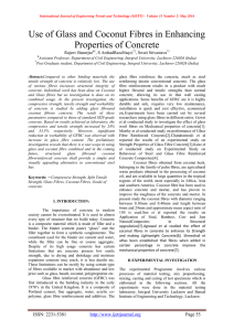 Use of Glass and Coconut Fibres in Enhancing Properties of Concrete