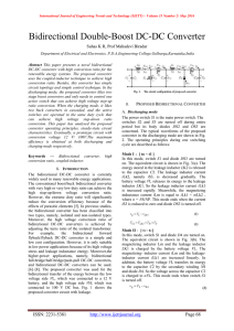 Bidirectional Double-Boost DC-DC Converter Suhas K R, Prof Mahadevi Biradar