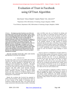 Evaluation of Trust in Facebook using GFTrust Algorithm