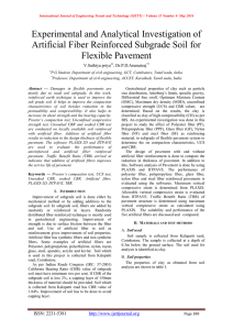 Experimental and Analytical Investigation of Artificial Fiber Reinforced Subgrade Soil for