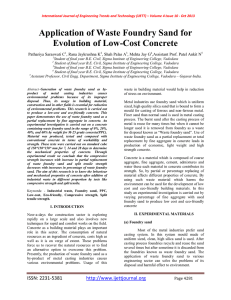 Application of Waste Foundry Sand for Evolution of Low-Cost Concrete