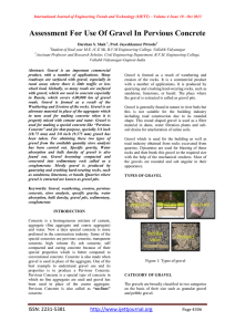 Assessment For Use Of Gravel In Pervious Concrete